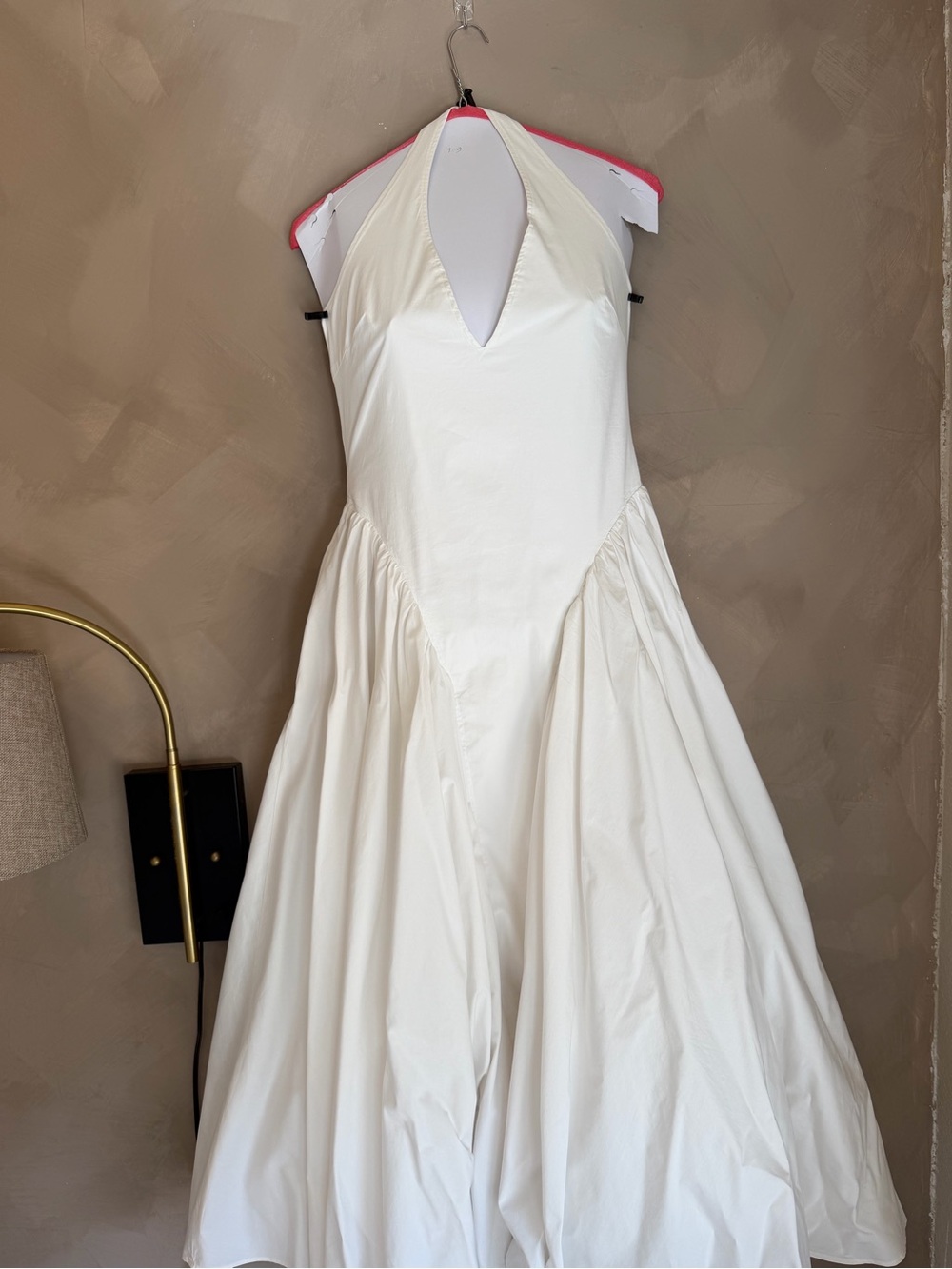 House of CB White Backless Halter Midi Dress